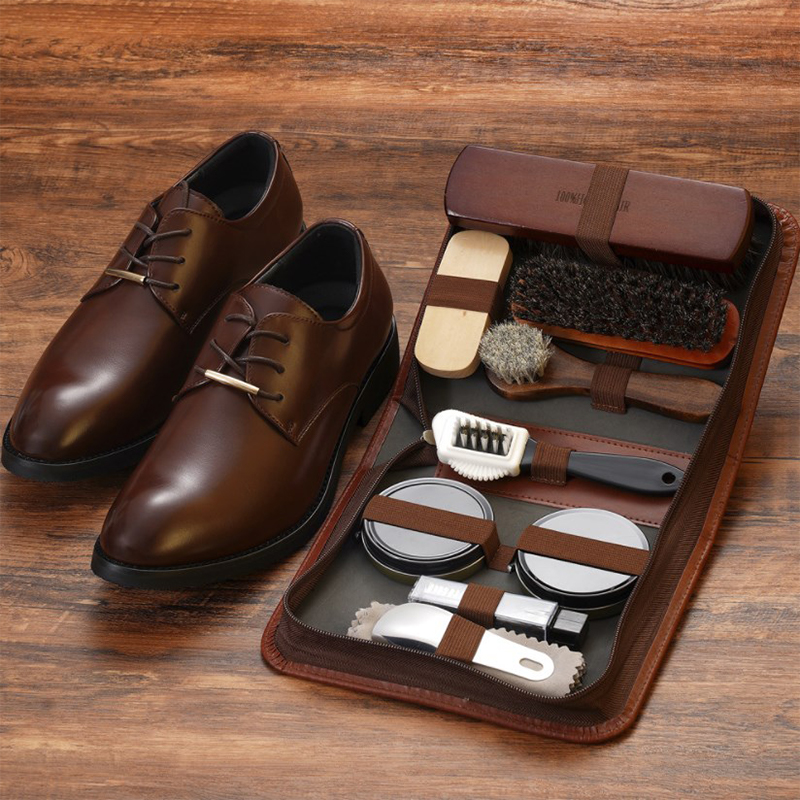 Sneaker Leather Care - Paardenhaar Schoenborstel Set Lederen Verzorging Polijstgereedschap